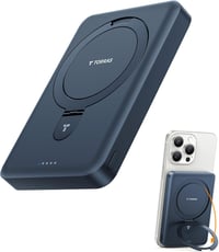 TORRAS 10000 mAh Mágneses Powerbank MagSafe Gyorstöltéssel és O Állvánnyal - 22.5W PD Vezeték Nélküli Hordozható Akkumulátor iPhone 16/15/14 1