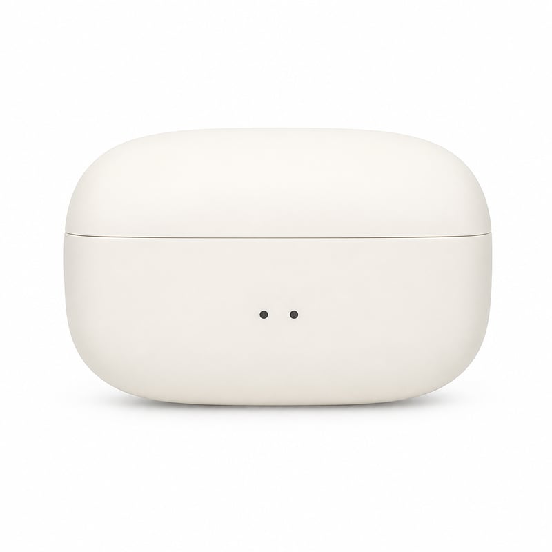 Căști True Wireless JVC HA-NP1T-W NearPhones cu carcasă de încărcare, culoare alb-crem, compatibile Bluetooth 5.3