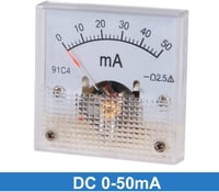 Analóg Ampermérő 50mA, 85°C-ig - Precíz Árammérő Műszer 5