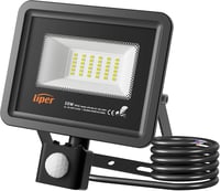 LIPER 50W LED reflektor mozgásérzékelővel, kültéri IP66 vízálló, 5000LM, hidegfehér 1