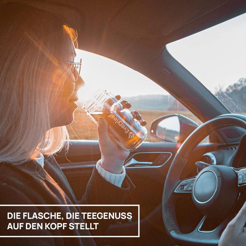 Prémium üveg teapalack beépített szűrővel, 270 ml