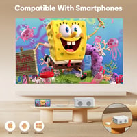 AKATUO 8500 Lumen Mini Projektor Bluetooth 5.1 - Hordozható LCD Házimozi, Full HD 1080P Támogatással, 200" Képméret, Okostelefonnal Kompatib 4