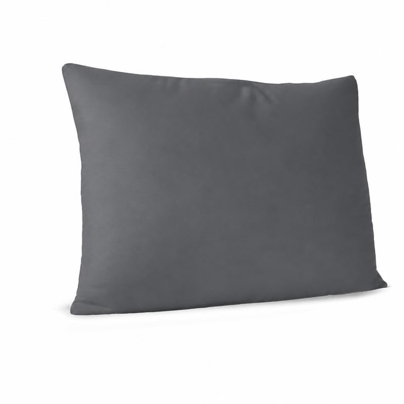 Husă de pernă din bumbac jersey Dreamzie, antracit, 30x50 cm, 1 bucată, husă de pernă lavabilă din bumbac moale, gri