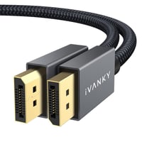IVANKY DisplayPort kábel 4K 60Hz, 2K 144Hz, 1080p 240Hz, FreeSync G-Sync gamer monitor PC grafikus kártya 1m szürke 6