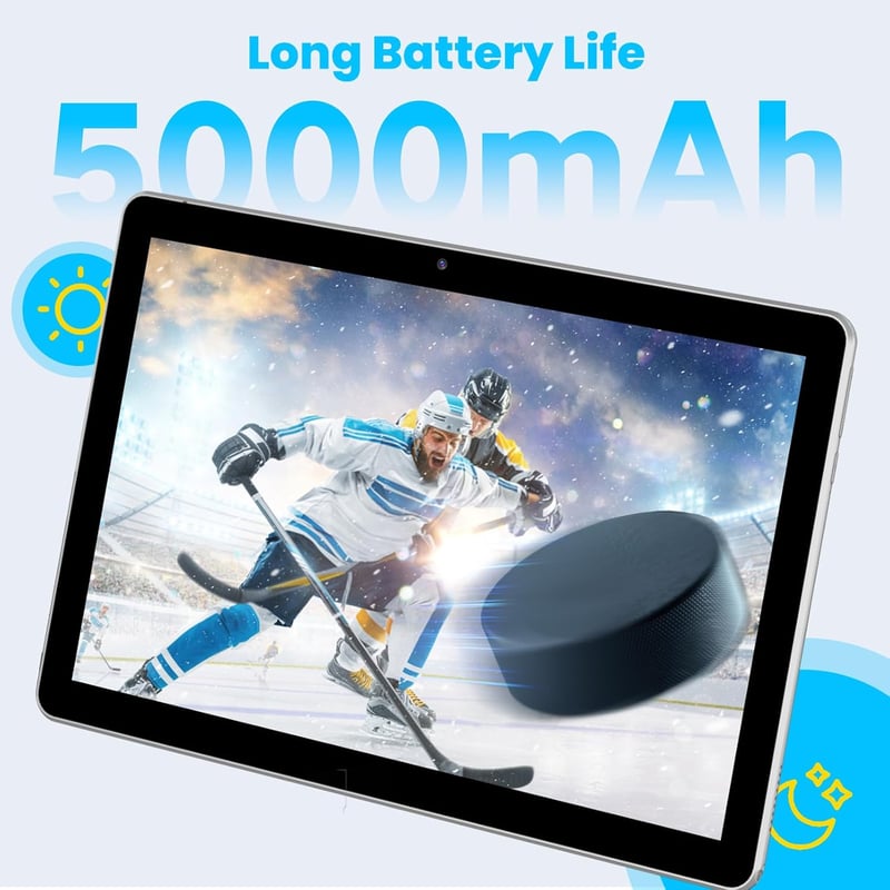 Winsing 10" Android 13 Tablet, 6GB RAM, 64GB Tárhely, Bővíthető 1TB-ig, Kék-Fehér Tokkal, 5MP+8MP Kamera, HD IPS Kijelző, WiFi, Bluetooth 5.