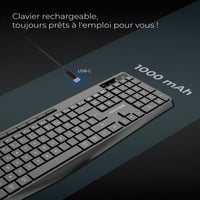 AD ADVANCE R Type Vezeték Nélküli Billentyűzet - Csendes, Tölthető, RGB Háttérvilágítás, Francia Kiosztás, Windows/Mac Kompatibilis 6