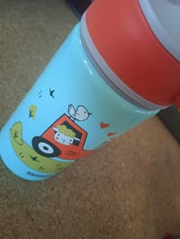 SIGG Miracle Tractor alumínium gyerek kulacs szívószállal, vízzöld-narancs, 0,4 l — horzsolás a terméken (állapot: lásd a 2. képet) 3