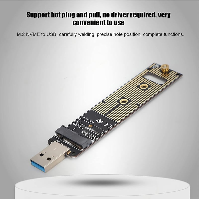 M.2 NVME SSD USB 3.1 Adapter - Gyors SSD Átalakító Kártya PCIe Kompatibilis