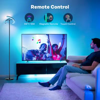 SIBRILLE RGB Állólámpa 20W - Távirányítós LED Padlólámpa 1300lm, 3000K-6000K, Érintésvezérelt, Színváltós Olvasólámpa Nappaliba, Hálószobába 5