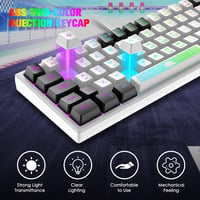 Redragon Mini 60% RGB Gamer Billentyűzet, Fehér-Fekete, 62 Gombos, PC/Mac 7