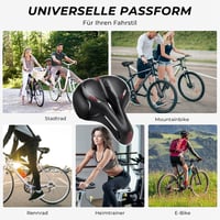 YOUNGDO ergonomikus gél kerékpár nyereg, lélegző férfi női bicikli nyereg - red 16