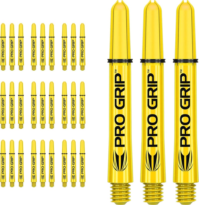 Target Pro Grip sárga dart szár szett, 30 db-os, Kurt modell