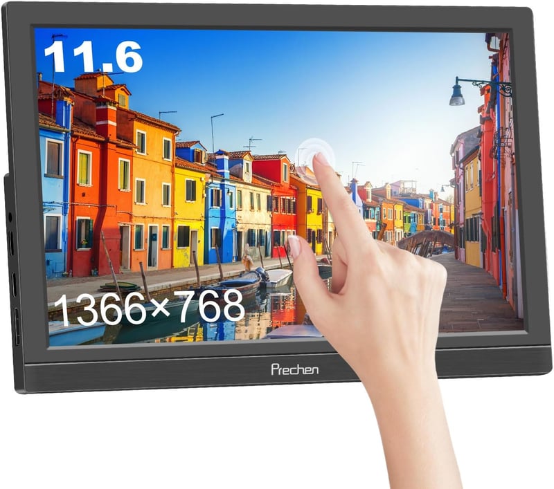 Hordozható 11,6" érintőképernyős monitor HDMI/USB-C - laptophoz, telefonhoz, konzolhoz
