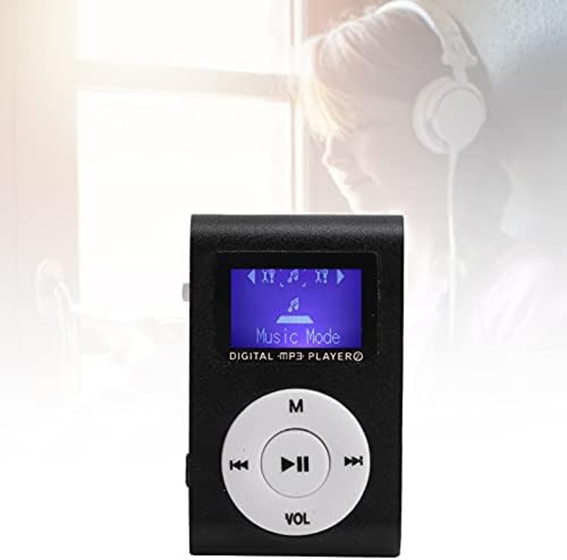 KIMISS Hordozható MP3 Lejátszó Alumínium Házzal - Fekete Sport Zenelejátszó LCD Kijelzővel, Bluetooth Kapcsolattal, 32GB Memóriakártya Támog