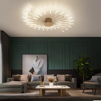 minifair Modern LED Mennyezeti Lámpa 42 Fejes Arany Virág Alakú Csillár 4000K Semleges Fényű Akril Lámpaernyővel Nappali Hálószoba Gyerekszo 6