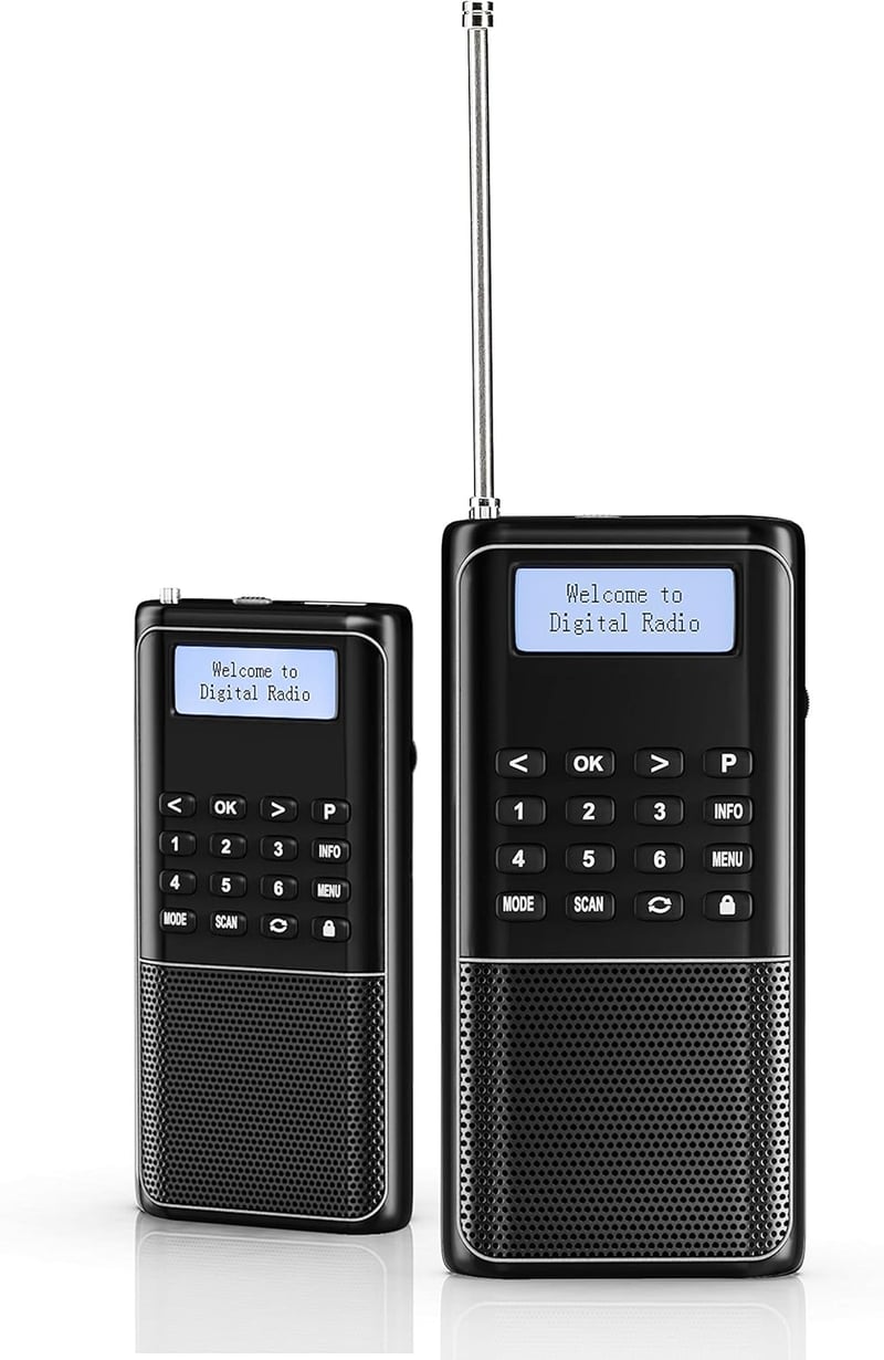 Raddy RD23 Hordozható DAB+ Digitális Rádió Bluetooth-szal, Fekete