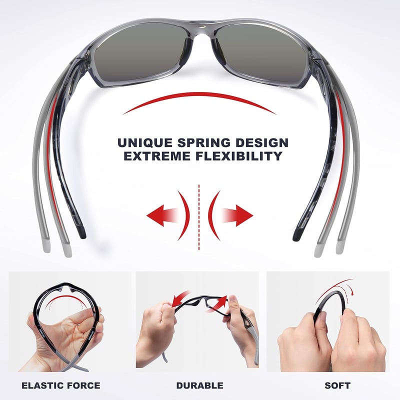 RIVBOS polarizált UV400 sport napszemüveg kerékpározáshoz, futáshoz - unisex
