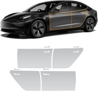 Folie TPU FDAIUN pentru protecție bară de protecție și faruri Tesla Model 3 - Folie transparentă de protecție caroserie pentru modelele 2020-2023, rezistentă la zgârieturi, rezistentă la UV 1