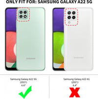 Samsung Galaxy A22 5G Bőrtok Kártyatartós Állvánnyal 2