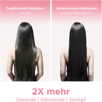 PARWIN PRO BEAUTY Infravörös Ionos Hajvasaló és Hajgöndörítő 2-in-1, 14 Hőfokozat 100-230°C, Kerámia Bevonat, Antisztatikus Hatás, Lila 6