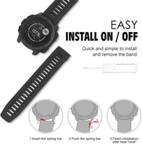 MoKo Szilikon Óraszíj Garmin Instinct/Instinct Solar/Tactical/Instinct 2 GPS Okosórához - Állítható Sportpánt Csuklóra (125-200mm), Fekete 7