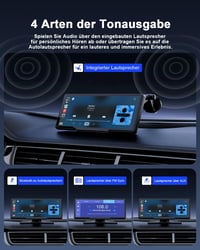 Avylet 8.1" Vezeték Nélküli CarPlay Kijelző Android és Apple Készülékekhez - IPS Érintőképernyő, IP67 Tolatókamera, GPS Navigáció, Bluetooth 6