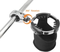 Bewinner Pohártartó Motorkerékpárhoz - 360° Forgatható Univerzális Tartó Harley Davidson, ATV, Kerékpár 7/8"-1/4" Kormányra, Babakocsihoz 2