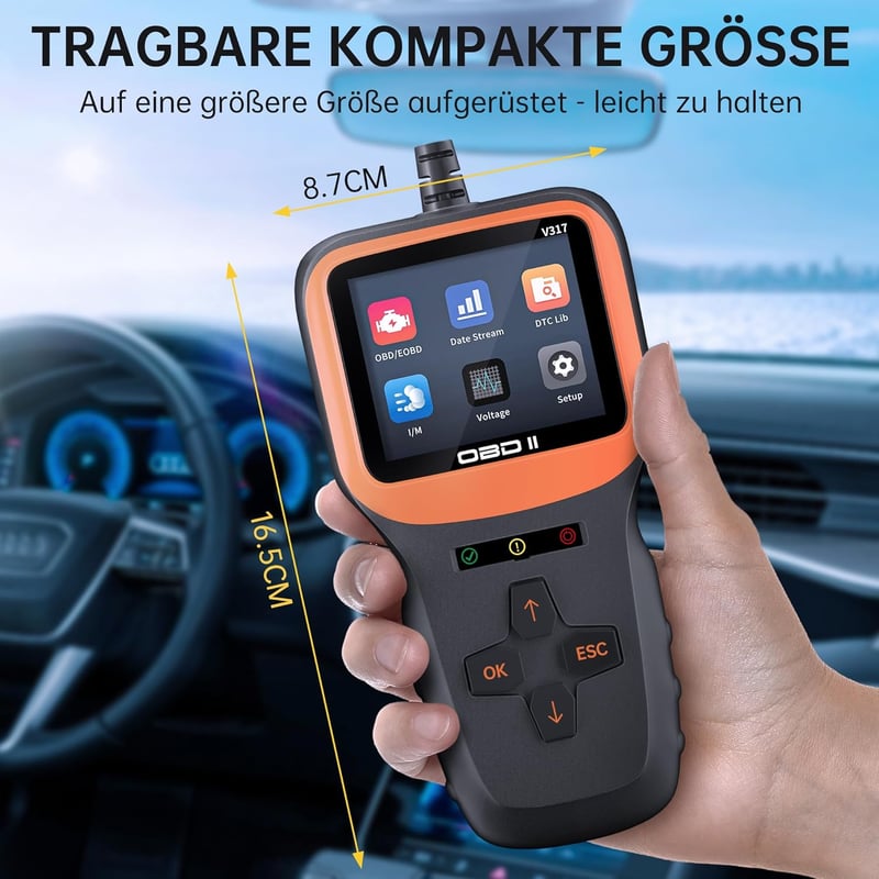 BGFOX V317 OBD2 autódiagnosztikai készülék színes LCD kijelzővel