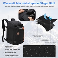 Narancs 50L Sí- és Snowboard Táska Sisaktartóval, Vízálló Nylon 3