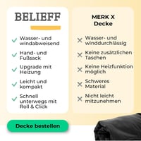 BELIEFF Kerekesszék Takaró 140x90x35 cm - Vízálló, Szélálló Polár Pléd Kézmelegítő Zsebekkel - Kültéri Használatra, Dupla Béléssel, Nyitott  6