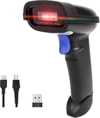 NETUM Bluetooth 2D vonalkód olvasó, vezeték nélküli QR szkenner tartóval, 2000 mAh akkumulátor 2