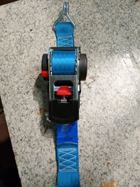 Connex DY270624 Egyrészes Rögzítőheveder Feszítőrácsnis és Kampós Kötöző 3 m x 50 mm Rakományrögzítő — kipróbált (állapot: lásd a 2. képet) 2