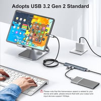 Aceele USB 3.0 Hub 4 portos, MacBook/iMac/Windows laptop kompatibilis, 1,2m kábel 6