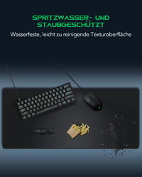 Black Shark XL Vízálló Gamer Egérpad Csúszásmentes Gumitalppal 5