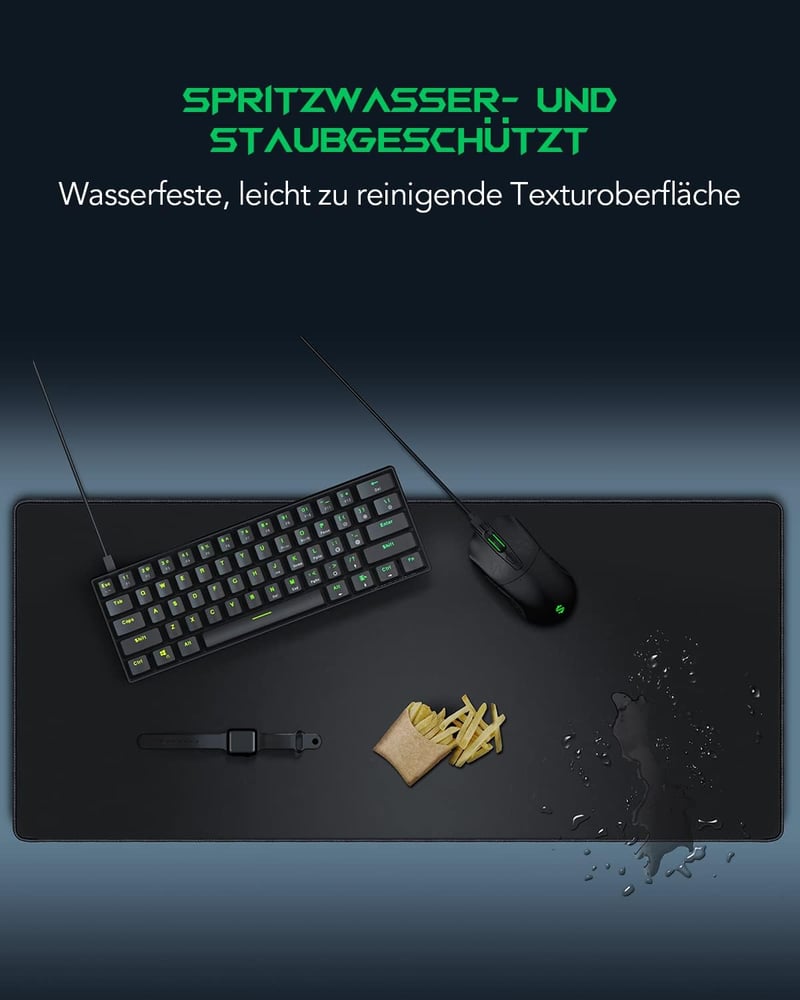 Black Shark XL Vízálló Gamer Egérpad Csúszásmentes Gumitalppal