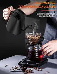 Gooseneck Elektromos Vízforraló Hőmérséklet Szabályozással, 1L, 1200W 2
