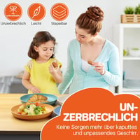 FUNYKICH 6 db 23 cm-es Műanyag Tányér Szett - Könnyű, Törhetetlen, Mikrohullámú Sütőben és Mosogatógépben Használható Kempingezéshez, Piknik 4