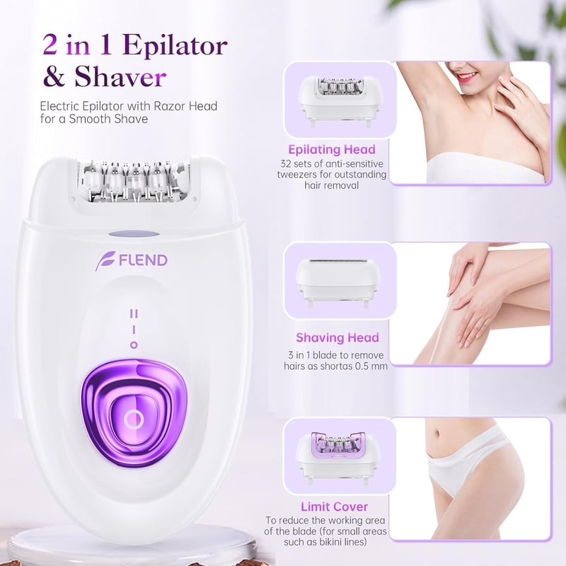 Philips 2 az 1-ben női epilátor és borotva LED fénnyel, arcra és lábra