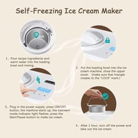 KUMIO Fagylaltkészítő Gép Kompresszorral - 1L Kapacitású Önhűtő Jégkrém és Joghurt Készítő LCD Kijelzővel, Időzítővel, Kivehető Keverőlapátt 6