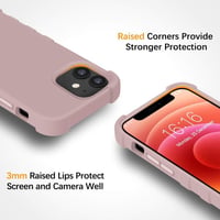 iPhone 12 Mini Matt Rózsaszín Ütésálló Szilikon Védőtok 3