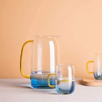Hőálló üveg kancsó fedéllel - Limonádé, tea, víz tárolására 3