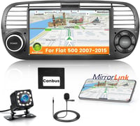 FIAT 500 Android 10.0 Autoradio 7" Érintőképernyővel, Navigációval és Tolatókamerával (2007-2015) 1