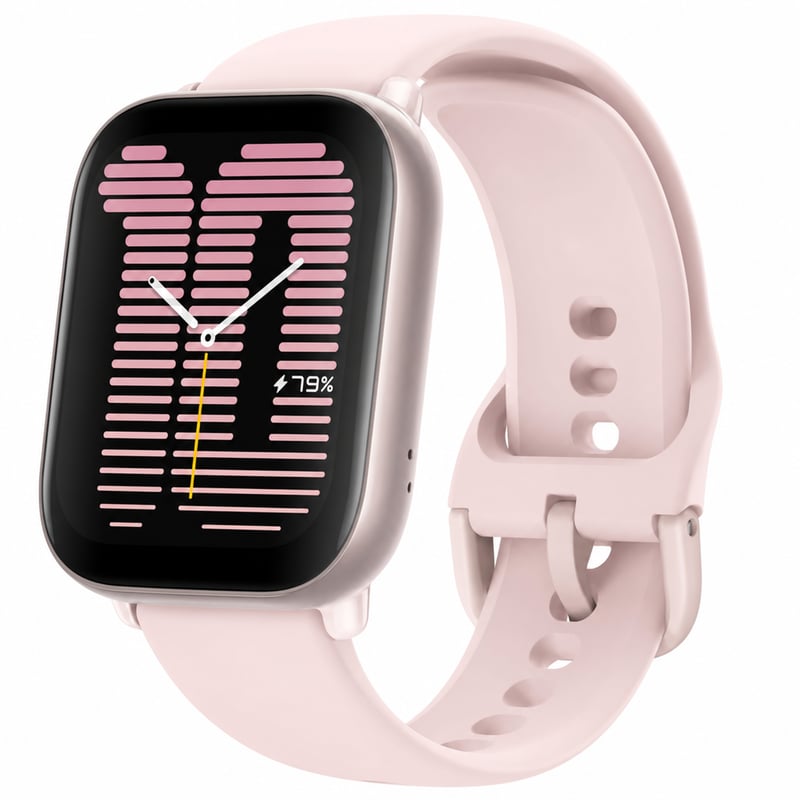 Inteligentné hodinky Amazfit Active 42 mm, ružové, GPS, AMOLED displej, Bluetooth, 14-dňová výdrž — chybné, na náhradné diely (stav: pozri 2. obrázok)