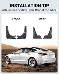 Tesla Model Y Sárvédő Szett 2020-2024 - Fúrás Nélkül Felszerelhető, 4 db-os 7