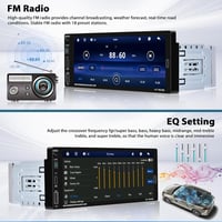 Inefala 1 DIN Autórádió 6.9" Érintőképernyővel - CarPlay és Android Auto Támogatás, Bluetooth 5.0, Tolatókamera, USB-C Gyorstöltés, FM 5