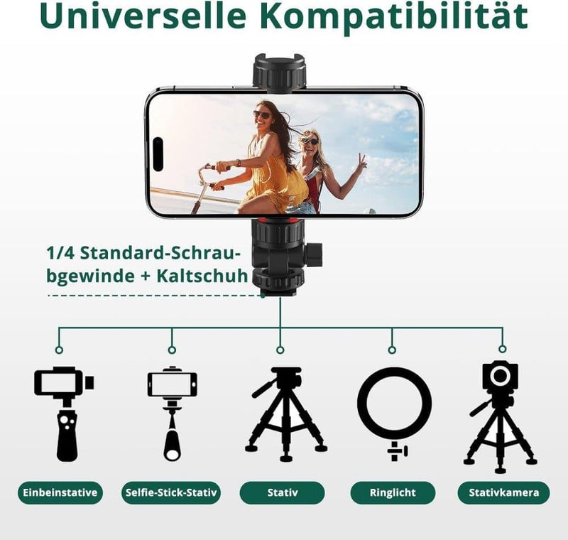 Univerzális 360°-os Forgatható Mobiltelefon Tartó Állványhoz