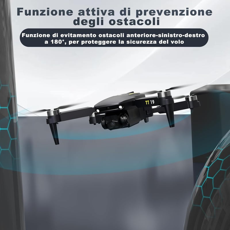 TTROARDS TT19 Drón 1080p Kamerával - 40km/h Sebesség, Egyérintéses Fel/Leszállás, 19 Kefementes Motor, 5G WiFi, Kezdőknek és Felnőtteknek