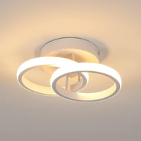 Goeco Modern Kerek LED Mennyezeti Lámpa, 22W, 3000K Meleg Fehér Fény, 2000lm, Szilikonborítás, Nappali, Háló, Konyha Világítás, Fehér 1