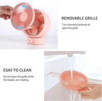 SmartDevil USB Asztali Ventilátor - Kompakt, Hordozható Mini Ventilátor 20° Fokozatmentes Sebesség Szabályozással, Csendes Működés, Irodába, 3