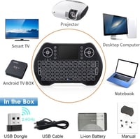 Mini Bluetooth billentyűzet érintőpaddal, 7 színű háttérvilágítással, újratölthető akkumulátorral 4